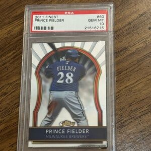 2011 Finest Prince Fielder Baseball Card PSA 10